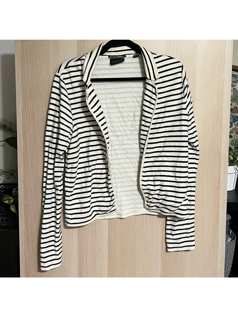 Maison Scotch White Striped Blazer